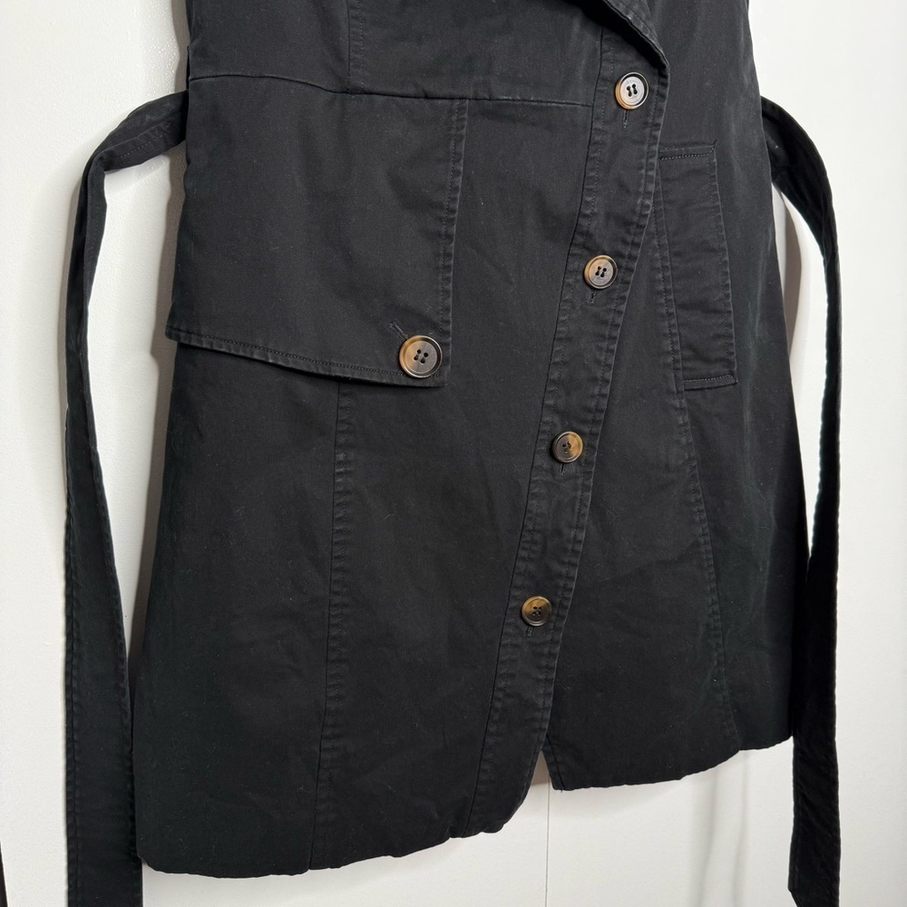 Toccin X Rent the Runway - black Trench Wrap Dress with Belt - size 2 - Picture 3 of 11